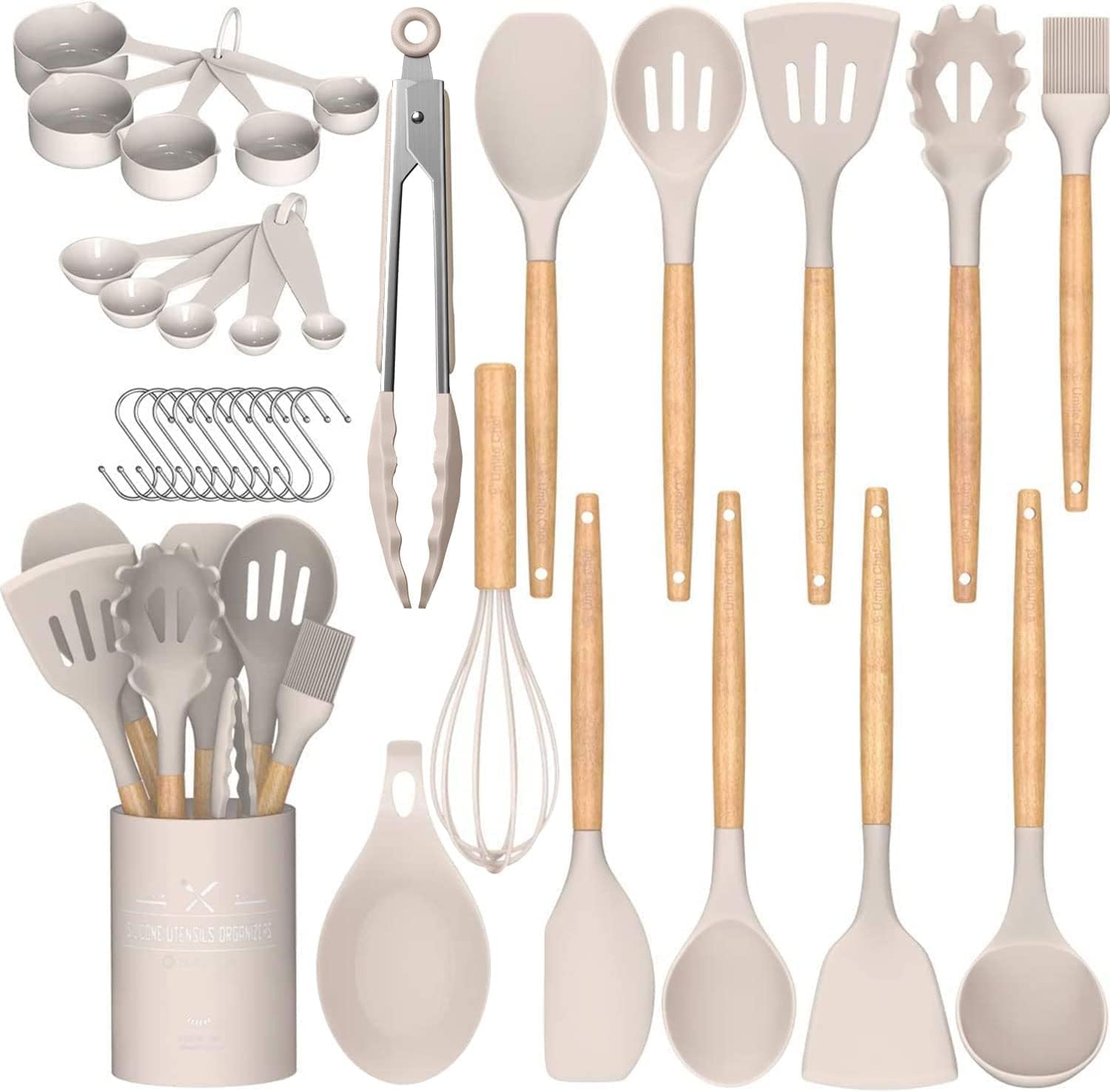 Umite Chef Kitchen Cooking Utensils Set 33 pcs Non Stick Silicone