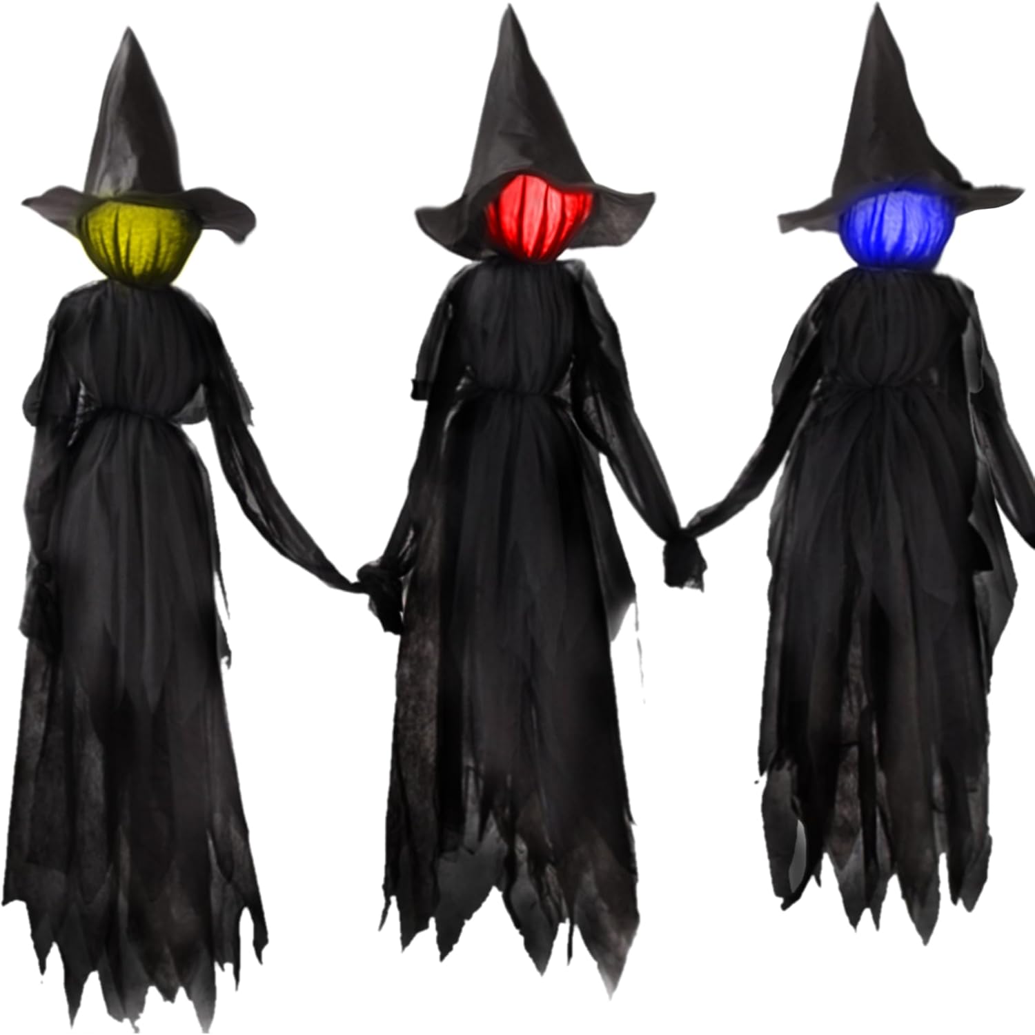 winemana 3 Pack Witches Halloween Decorations Outdoor 6 FT Lighted