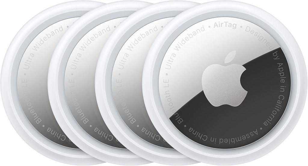 Apple AirTag 4 pack Bluetooth item tracker with Find My network and Precision Finding
